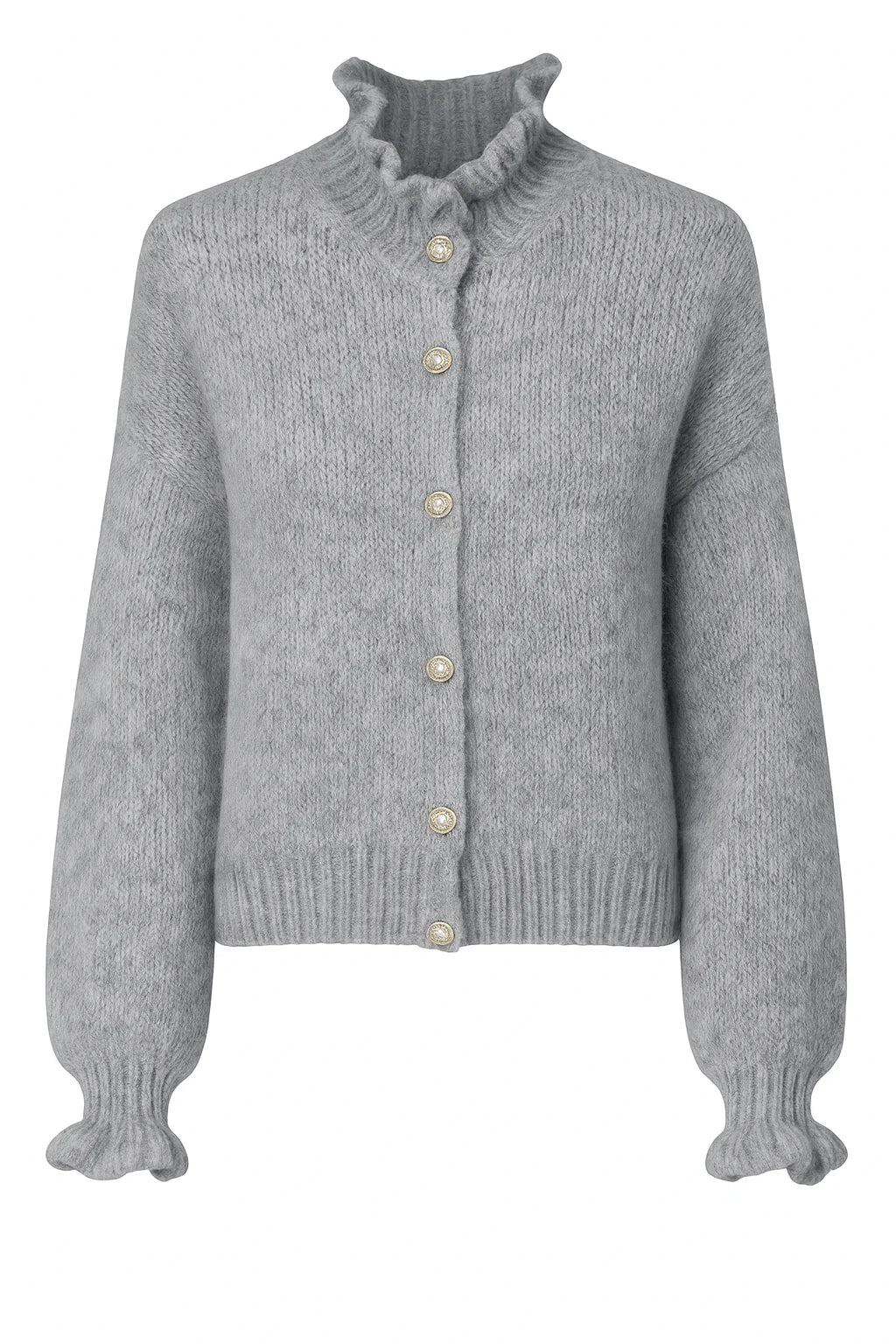 EMELY – Weicher Strick-Cardigan mit Rüschen
